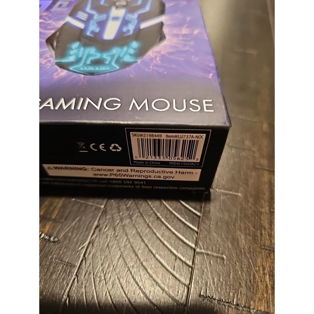 Vivitar LVLUP Pro Gaming‎ Mouse Ergonomic Design Adjustable DPI New SEALED